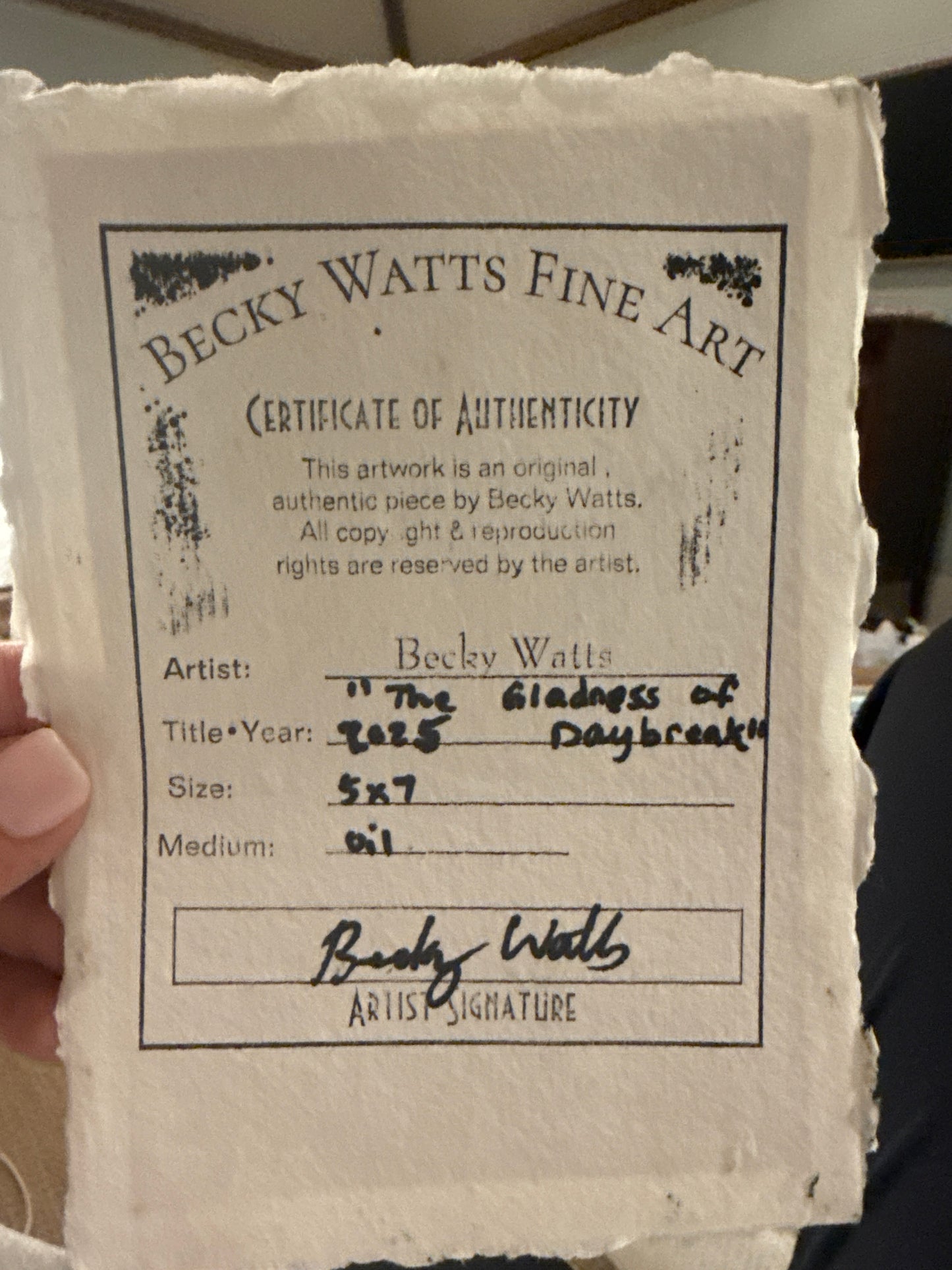 The gladness of day break"